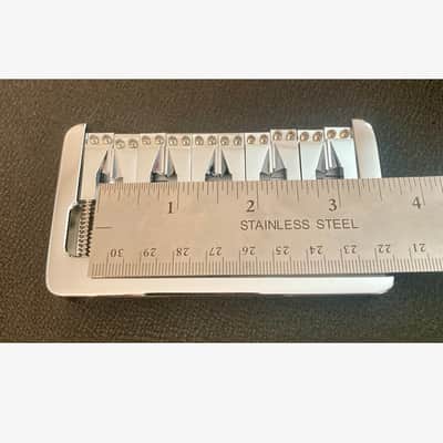 Lowe Custom Guitars 10-string Bass Guitar Bridge - Chrome image 7