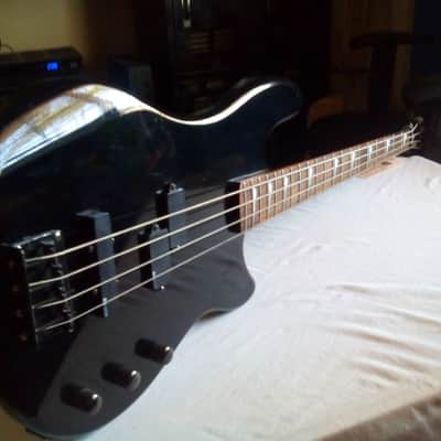 Ultra Rare 1987 Vintage Ovation Celebrity BC-2 Solid Body Bass Guitar (Black) With RR Gig Bag image 2