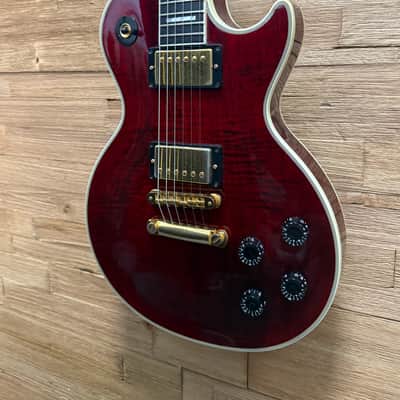 Gibson Les Paul Custom Premium Plus Guitar - USA- 1999 - Wine Red flame top w/OHSC image 6