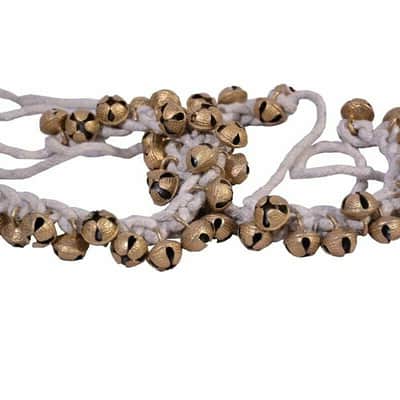 Handmade Ghungro India Cotton String White Bell Pair Kathak Ghungru 100+100 Dancing Bells image 2