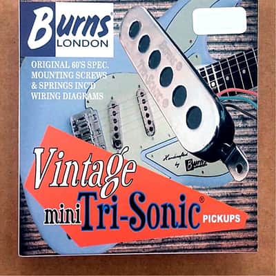 Burns of London Mini Tri-Sonic Pickups for Stratocaster New Chrome image 1