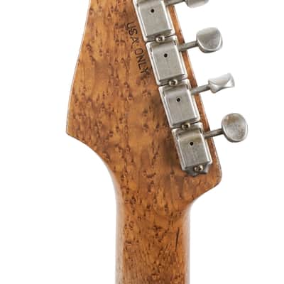 New Fender Custom Shop Andy Hicks Masterbuilt 1960 Stratocaster Journeyman Relic Sherwood Green Metallic Brazilian Rosewood Birdseye Neck image 4