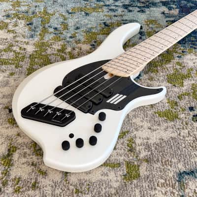 Dingwall NG3 Nolly Getgood 5-String Electric Bass Guitar, Matte Ducati Pearl White image 5