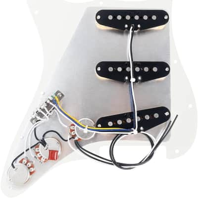 3Ply Loaded SSS Pickguard Vintage F '60s Tones Prewired Strat Pickguard with Staggered Alnico 5 SSS Single Coil Pickups for Fender Stratocaster Style Electric Guitars JT/HBZC-01 Vintage White image 5