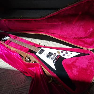 (Still In Factory Plastic) Mint Gibson Flying V '67 1990-2002 - Ebony image 1