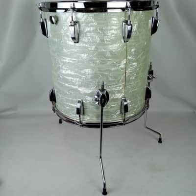 Ludwig 16x16"WMP Floor Tom Drum Vintage 70s Blue/Olive 3Ply Flame Maple Re-Rings image 2