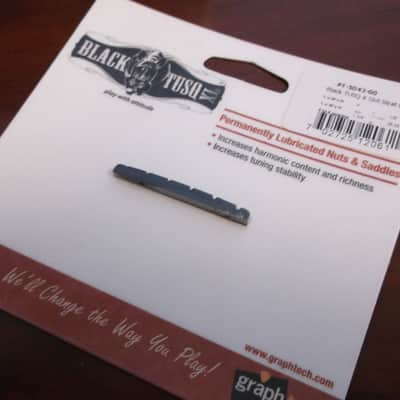 Graph Tech PT-5043-00 BLACK TUSQ XL 1-3/8" E-to-E Slotted Strat-Style Guitar Nut