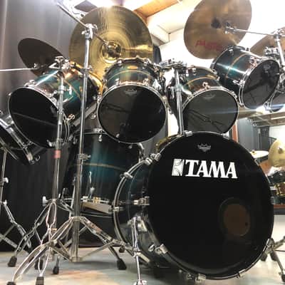 SHELLS ONLY Tama starclassic early 2000 - blue galaxy sunburst image 1