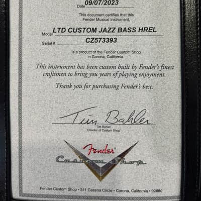 FENDER CUSTOM SHOP JAZZ BASS LIMITED EDITION BLACK HEAVY RELIC 2023 image 10