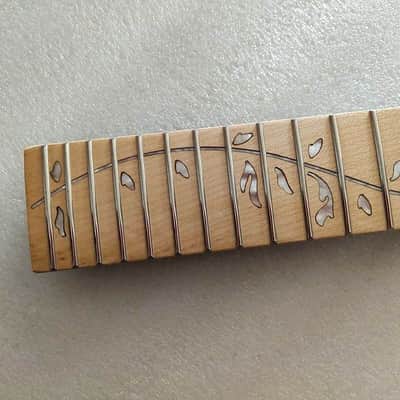 24 Frets Strat Style Guitar Maple Wood Neck, Tree of Life Fingerboard Inlay image 5