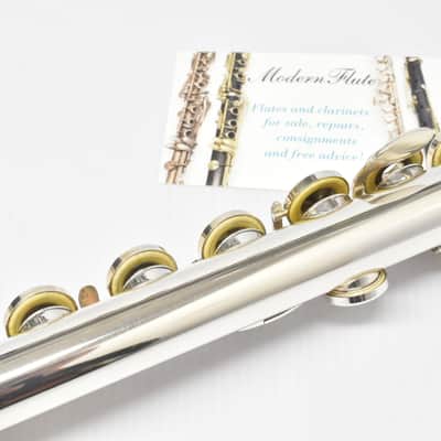 Handmade Pearl Dolce Semi-Pro Flute Offset G Split E B Foot Handcut PH-7 Sterling Headjoint image 13