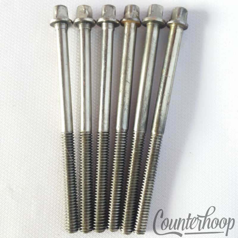 Slingerland 6x 3 3/16" T-Rods 40s Radio King Snare Drum Tensioner Tom Nickel USA image 1