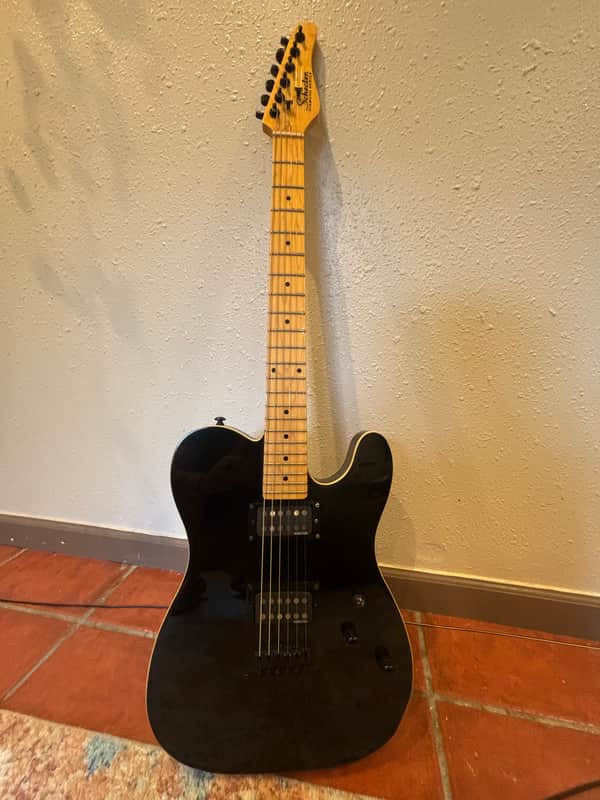 Schecter Telecaster PT Electric Guitar 2022 - Black image 1