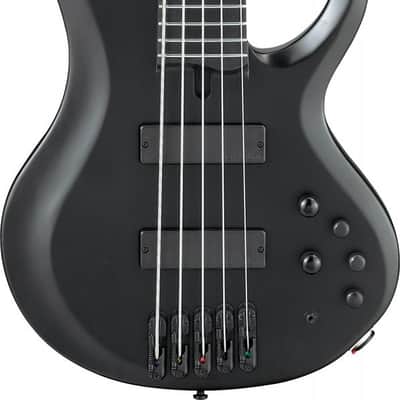 Ibanez BTB625EX-BKF Iron Label BTB Electric Bass 5-String - Black Flat image 15