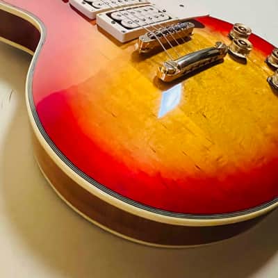 Greco EG-600PR MIJ 1979 "Ace Frehley"- Cherry Sunburst 3PU Les Paul Custom image 5