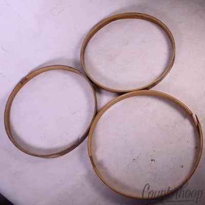 *3x 14"Batter/Resonant Wood Hoops-Gretsch 3Ply Maple Vintage 50s+Slingerland Rim image 2