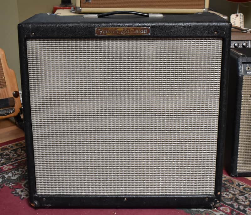 1959 Fender Bassman 5F6-A 4x10 Combo Modified Black Tolex Pre-CBS image 1