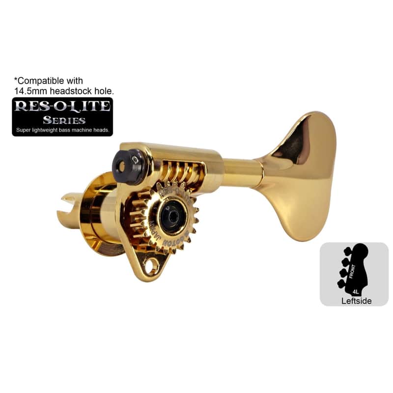GOTOH GRL510M-9 Res-o-Lite Open Gear Bass Tuner Molded, Gold, 4L image 1