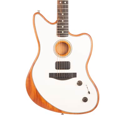 2021 Fender American Acoustasonic Jazzmaster, Arctic White, US216XXXX image 4