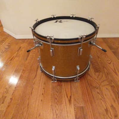 Rogers Vintage Holiday Gold Sparkle 14 X 20 Bass Drum, Early 1960s, Cleveland Tag! image 11