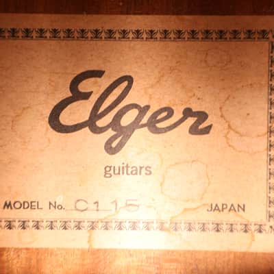 Vintage 1970s Elger Model C-115 Classical Acoustic Guitar (Made in Japan) image 14