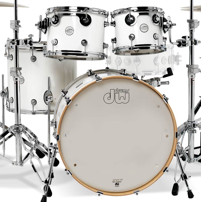DW Design Series 8x10/9x12/14x16/18x22" 4pc Shell Pack , Gloss White image 1