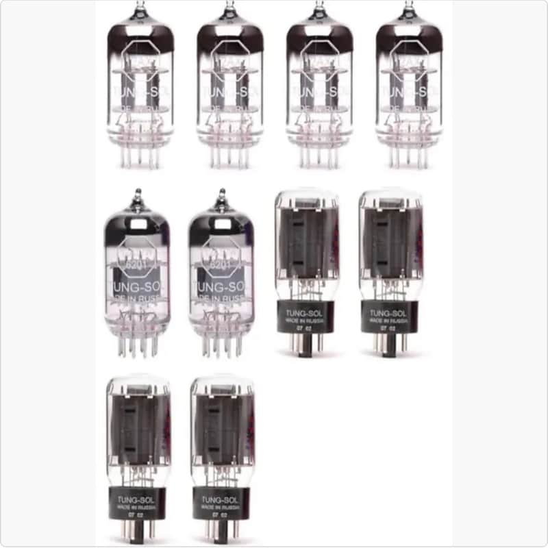 Fender 65 Twin Reverb Reissue Premium Tube Set featuring Tung-Sol Tubes