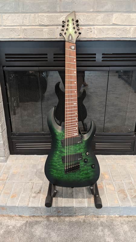 Harley Benton FanFret-8 NT Progressive QEB 2018 Green 8 String