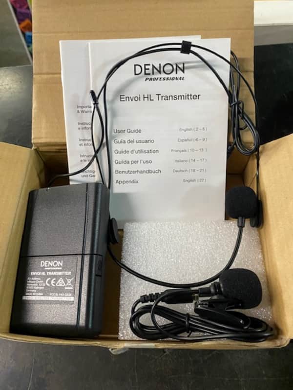 Denon Professional Envoi HL Wireless Beltpack Transmitter with Lavalier and Headset Microphone 2000'S image 1
