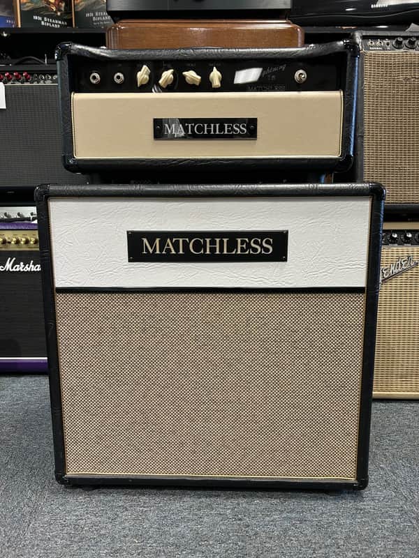 Matchless Lightning 15-Watt Guitar Amp Head & ESS Cabinet 2022 - Black/ Mocha/ White image 1
