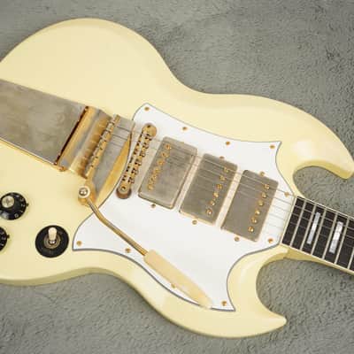 2020 Gibson Jimi Hendrix '67 SG Custom, Aged Polaris White image 5