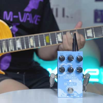 M-VAVE Mini Universe Pro Guitar Reverb Pedal - 9 Digital Effects (Room/Hall/Plate/Spring/Shimmer/Cloud/Bloom/Swell/Lo-Fi), True Bypass, Dual Power, Compact Metal Housing for Electric Guitar & Bass image 7