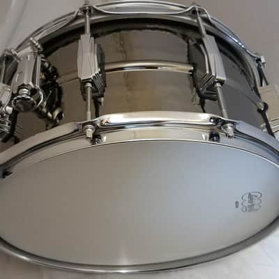 Ludwig *Pre-Order* Black Beauty 6.5x14" Hammered Brass Snare Drum w/Imperial Lugs LB417K | NEW | Made in the USA | Special Order | Authorized Dealer image 3