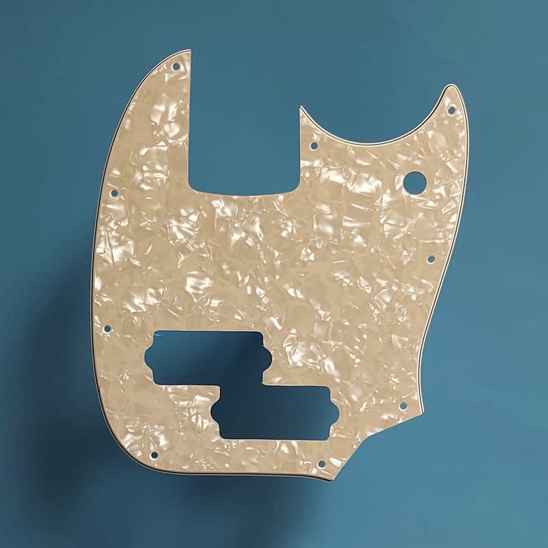 Replacement pickguard for Fender Mustang Bass PJ in pearloid colors! image 1