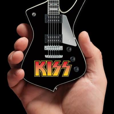 AXE HEAVEN Official KISS Logo Paul Stanley Iceman MINIATURE Guitar Display Gift image 4