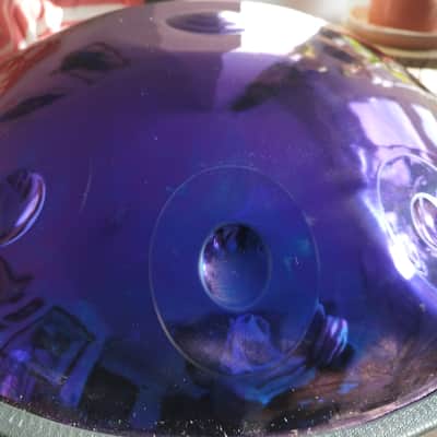 Handpan - D kurd Tuning 2024s - purple mistic reflection image 6