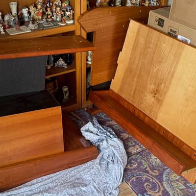 Argosy-Style CHERRY HARDWOOD Console Studio Desk With A - 10 Rack Space SIDECAR - SUN CITY CENTER, FLA.  33573 LOCAL PICKUP ONLY!  REDUCED FOR IMMEDIATE SALE! image 3