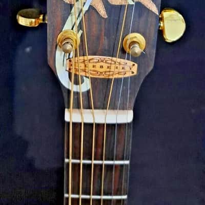 Blueberry Handmade Grand Concert Acoustic Guitar Native American Motif image 5