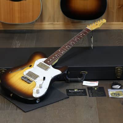 Minty! 2025 Retrosound Americana TL Thinline Semi-Hollow Electric Guitar 2 Tone Sunburst + OHSC image 1