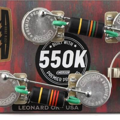 Emerson Custom 550K Series Prewired Kit for Gibson Les Paul - Long Shaft image 2