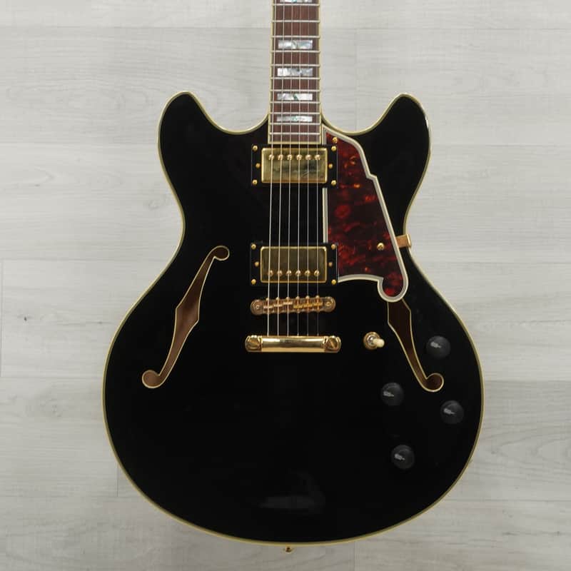 D'angelico Excel Dc Semi-hollowbody Electric Guitar - Black image 1