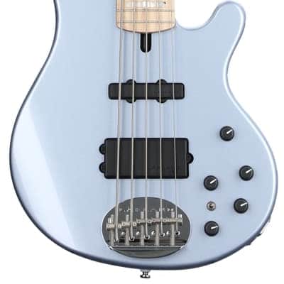 Lakland Skyline 55-02 Custom Bass Guitar - Ice Blue Metallic with Maple Fingerboard image 2