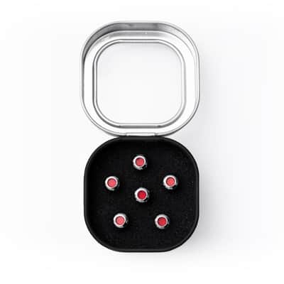 LUXE BY Martin Bridge Pins (Chrome with Red) image 1