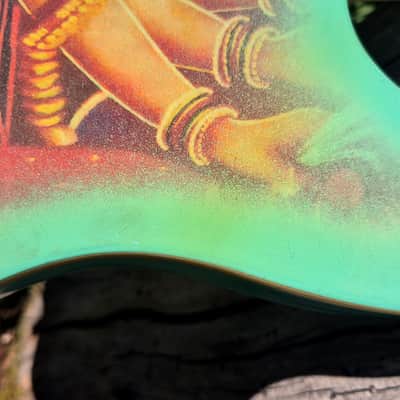 Custom Tele Body, Aged, Nitro , Alder , sea foam green image 4