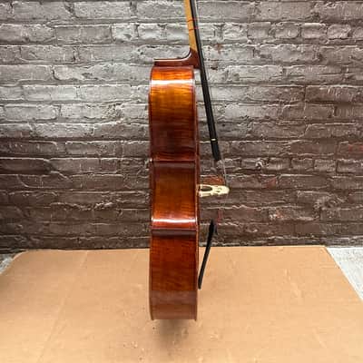 Artisan Strings Bravura Model 300 4/4 Cello 2006 Natural Finish w/ Original Gig Bag - Poor Condition, Cracked Wood image 14