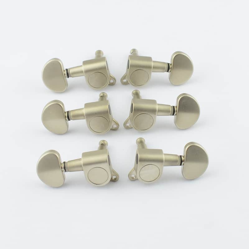 Matte Nickel Finish 3R3L Guitar Machine Heeads Tuning Pegs Keys, Set of 6 image 1