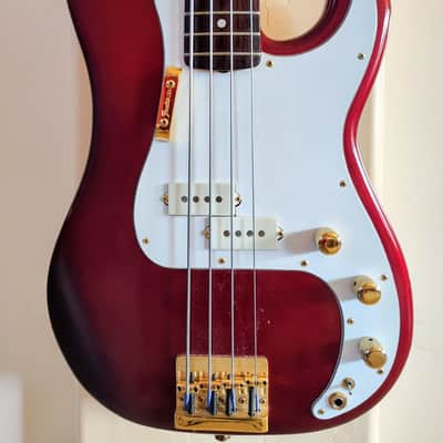 1982 Fender Precision Special Bass with Rosewood Fretboard - Candy Apple Red image 4
