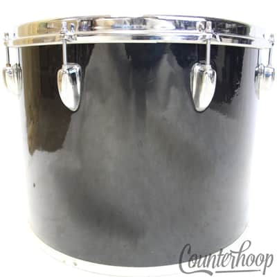 Slingerland 15x12"Concert Tom Drum Black Beauty Wrap Vintage 80s Set-O-Matic USA image 3
