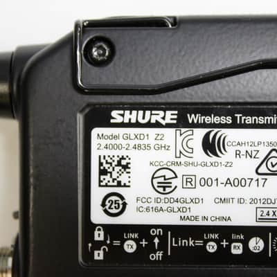 Shure GLXD Z2 Wireless Guitar System - Receiver & Transmitter - Black **Includes Power Supply & Antenna**used** image 12