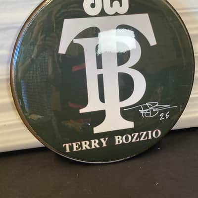 Terry Bozzio's DW - 20" Custom Logo Bass Drum Head, Autographed! image 1